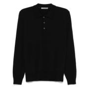 Corneliani Ull Polo Skjorta Black, Herr