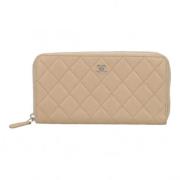 Chanel Vintage Pre-owned Laeder plnbcker Beige, Dam