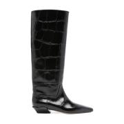 Paris Texas Präglad Croco Boots i Svart Black, Dam