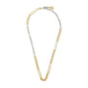 Givenchy Link Mix Halsband Logo Mässing Italien Yellow, Dam