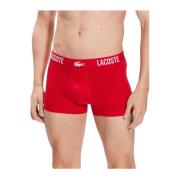 Lacoste Multifärgad Bomull Stretch Boxers Pack Red, Herr