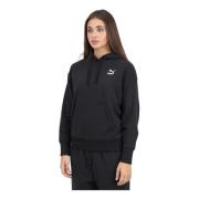 Puma Klassisk Svart Hoodie Tröja Black, Dam