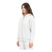 PUMA Vit Zip Hoodie Tröja White, Dam