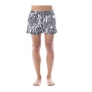 Roberto Cavalli Sport Badkläder - Tryckta Strandboxers Black, Herr