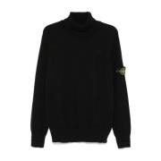 Stone Island Blå Pullover Tröja Black, Herr