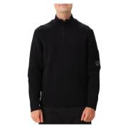 C.p. Company Räfflad Half-Zip Stickad Tröja Black, Herr