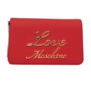 Love Moschino Axelväska med Metallkedja och Fickor Red, Dam