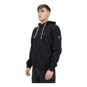 Blauer Svart Dragkedja Tröja Casual Stil Black, Herr