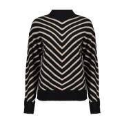 Geisha Turtle Neck Pullover Sweater Black, Dam