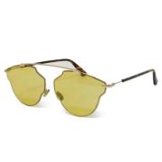 Dior Vintage Pre-owned Plast solglasgon Yellow, Dam