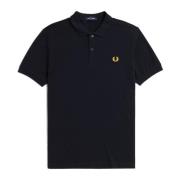 Fred Perry Navy Honeycomb Polo Slim Fit Blue, Herr