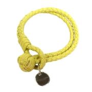 Bottega Veneta Vintage Pre-owned Laeder armband Yellow, Dam