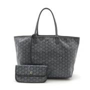 Goyard Vintage Pre-owned Belagd canvas axelremsvskor Gray, Dam