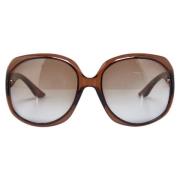 Dior Vintage Pre-owned Plast solglasgon Brown, Dam