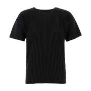 Issey Miyake Stilren Svart Polyester T-shirt Black, Herr