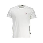 Napapijri Elegant vit T-shirt med broderi White, Herr