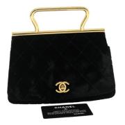 Chanel Vintage Pre-owned Canvas chanel-vskor Black, Dam