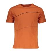 GAS Orange T-shirt med korta ärmar och kontrastdetaljer Orange, Herr