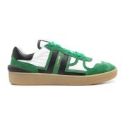 Lanvin Gröna Sneakers med Lärdetaljer Green, Herr