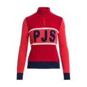 Parajumpers Merinoull Dragkedja Ski Sweater Red, Dam