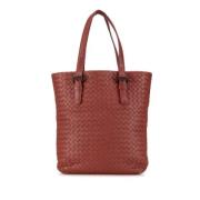 Bottega Veneta Vintage Pre-owned Laeder totevskor Red, Dam