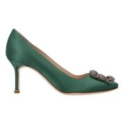 Manolo Blahnik Tyg klackskor Green, Dam