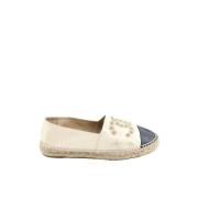 Chanel Vintage Pre-owned Laeder espadriller Beige, Dam