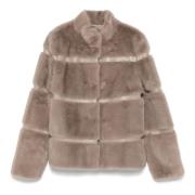 Twinset Fuskpälsjacka Stil 242Tt2022 Beige, Dam