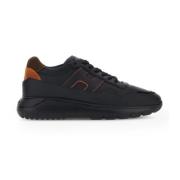 Hogan Svarta sneakers med orange detaljer Gray, Herr