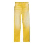 Marni Gula Denim Straight Jeans Yellow, Herr