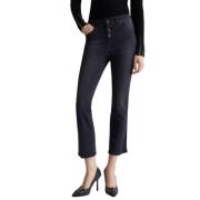 Liu Jo Bootcut Cropped Jeans Array Large Black, Dam