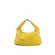 Bottega Veneta Vintage Pre-owned Laeder axelremsvskor Yellow, Dam