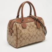 Coach Pre-owned Pre-owned Belagd canvas handvskor Beige, Dam