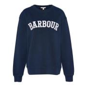 Barbour Vintage Varsity Sweatshirt Blue, Dam