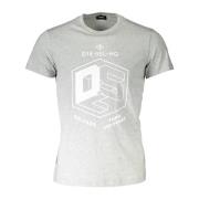 Diesel Kortärmad Rund Hals Logot-shirt Gray, Herr