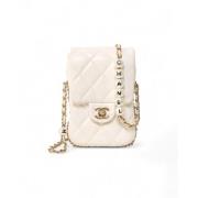 Chanel Vintage Pre-owned Tyg chanel-vskor Beige, Dam