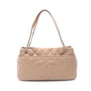 Chanel Vintage Pre-owned Tyg chanel-vskor Beige, Dam