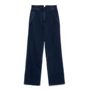 Tibi Indigo Stretch Denim Jeans Blue, Dam