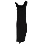 Coperni Svart Jersey Midi Klänning Black, Dam