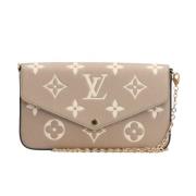 Louis Vuitton Vintage Pre-owned Tyg louis-vuitton-vskor Beige, Dam