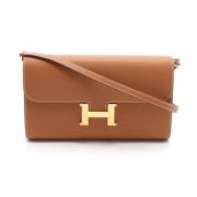 Hermès Vintage Pre-owned Tyg axelremsvskor Brown, Dam