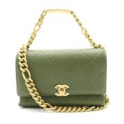 Chanel Vintage Pre-owned Tyg chanel-vskor Green, Dam