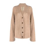 UMA Wang Tan Cardigan Sweater för Kvinnor Beige, Dam