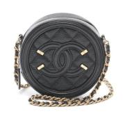 Chanel Vintage Pre-owned Tyg chanel-vskor Black, Dam