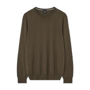 Boss Brun Logo Jersey Sweater Brown, Herr