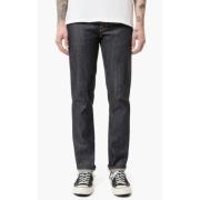 Nudie Jeans Original Selvage Slim Straight Jeans Black, Herr