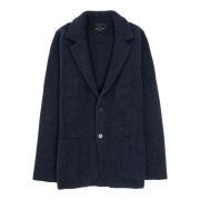 Roberto Collina Lyxig Ullstickad Blazer Blue, Herr