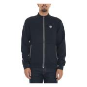 Emporio Armani EA7 Kontrast Zip Sweatshirt med Sidologotyp Blue, Herr