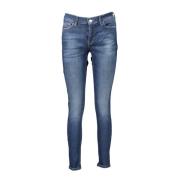 Tommy Hilfiger Blå Denim Skinny Jeans med Broderi Blue, Dam