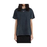 N21 Sliten kortärmad T-shirt Blue, Dam